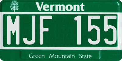 VT license plate MJF155