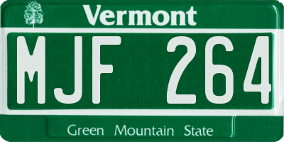 VT license plate MJF264