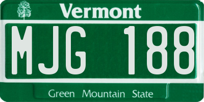 VT license plate MJG188