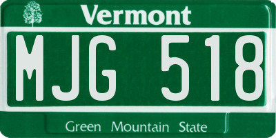VT license plate MJG518