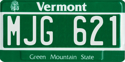VT license plate MJG621