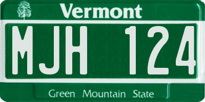 VT license plate MJH124