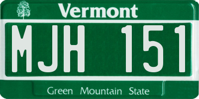 VT license plate MJH151
