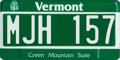 VT license plate MJH157