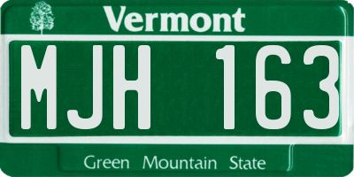 VT license plate MJH163