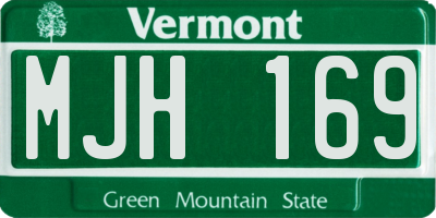 VT license plate MJH169