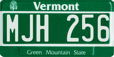 VT license plate MJH256