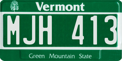 VT license plate MJH413