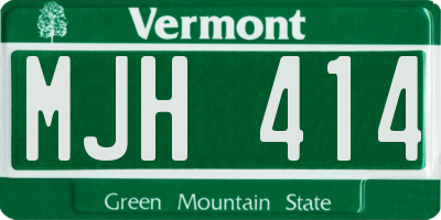 VT license plate MJH414