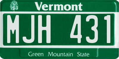 VT license plate MJH431