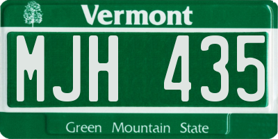 VT license plate MJH435