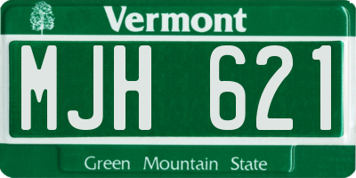 VT license plate MJH621