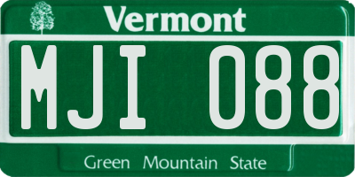 VT license plate MJI088