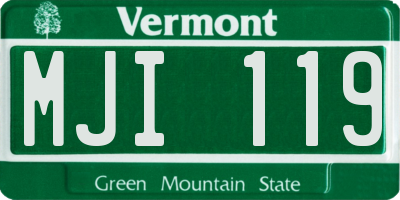 VT license plate MJI119