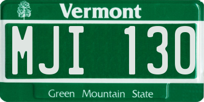 VT license plate MJI130