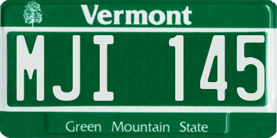 VT license plate MJI145