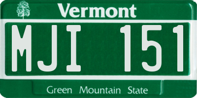 VT license plate MJI151