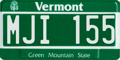 VT license plate MJI155
