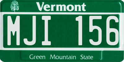 VT license plate MJI156