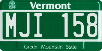 VT license plate MJI158
