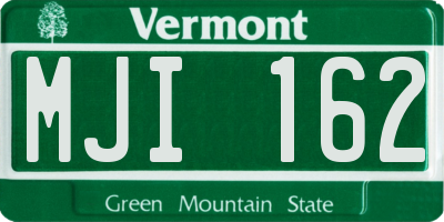 VT license plate MJI162