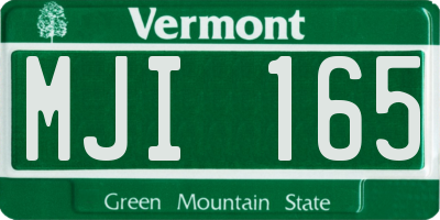 VT license plate MJI165