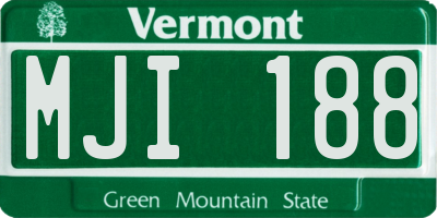 VT license plate MJI188