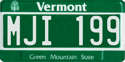 VT license plate MJI199