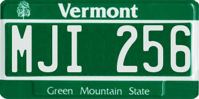 VT license plate MJI256