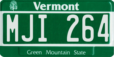 VT license plate MJI264