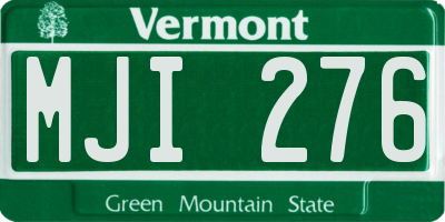 VT license plate MJI276