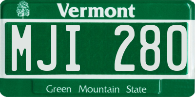 VT license plate MJI280