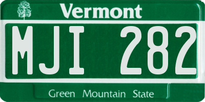 VT license plate MJI282