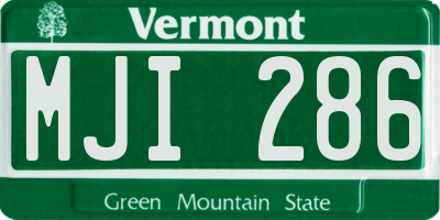 VT license plate MJI286