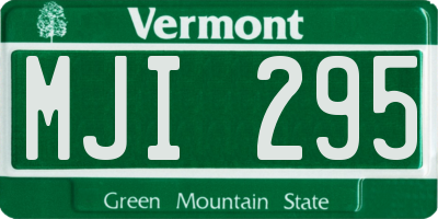 VT license plate MJI295