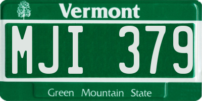 VT license plate MJI379
