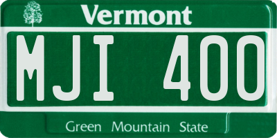 VT license plate MJI400
