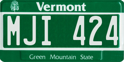 VT license plate MJI424