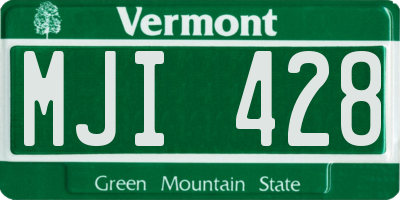 VT license plate MJI428
