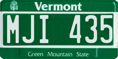 VT license plate MJI435