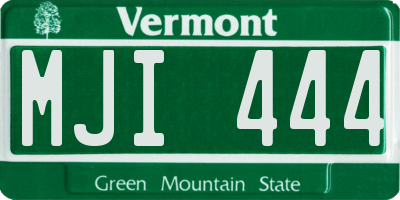 VT license plate MJI444