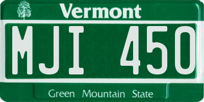 VT license plate MJI450