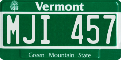 VT license plate MJI457