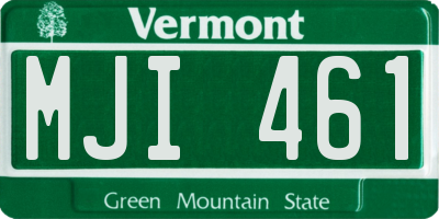 VT license plate MJI461