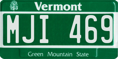 VT license plate MJI469