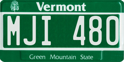 VT license plate MJI480