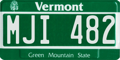 VT license plate MJI482