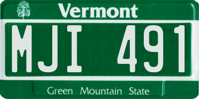 VT license plate MJI491