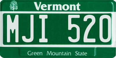 VT license plate MJI520