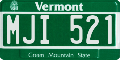 VT license plate MJI521